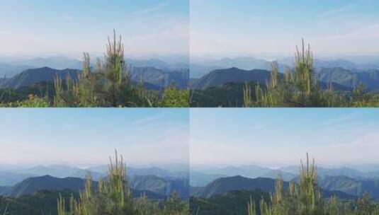 杭州临安大明山牵牛岗群山风景高清在线视频素材下载