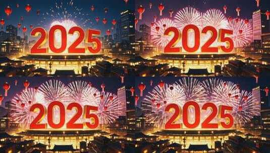 2025数字 2025新年片头高清在线视频素材下载