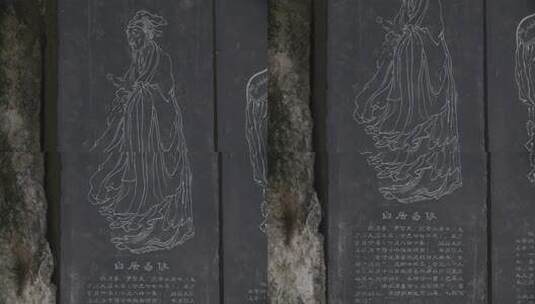 湖北宜昌屈原祠白居易像地拍高清在线视频素材下载