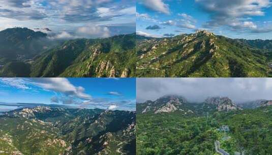 绿意盎然的秀丽山川风景 青岛崂山高清在线视频素材下载