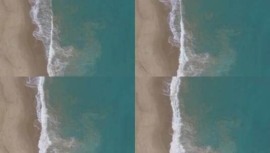 航拍海浪冲刷海岸高清在线视频素材下载