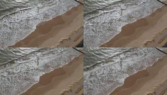 高空俯拍海滩的空镜高清在线视频素材下载