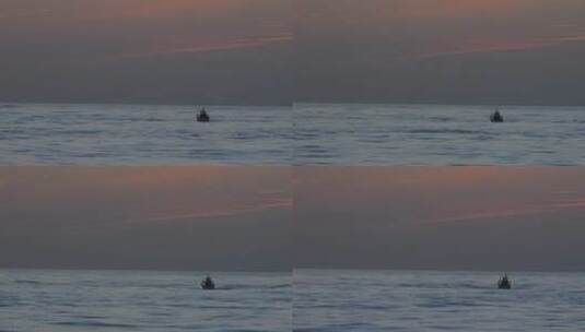 黄昏时分的海岸线景观高清在线视频素材下载