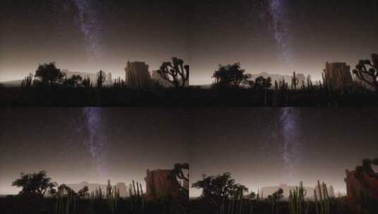 沙漠上空星空景观高清在线视频素材下载