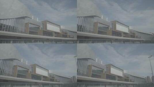 体育馆赛事酒店商场建筑天空高清在线视频素材下载
