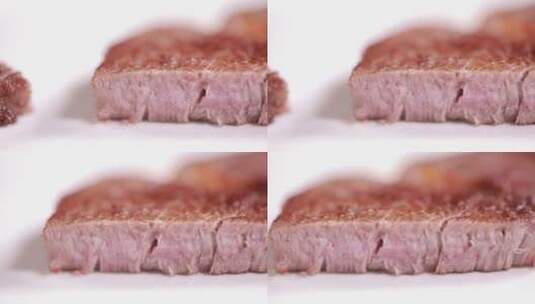 切牛舌牛排看肉质 (1)高清在线视频素材下载