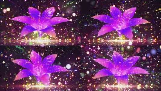 花朵粒子上升舞台背景高清在线视频素材下载