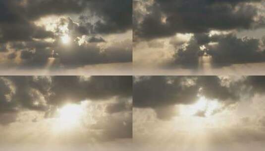 流动的云朵耀眼的日光高清在线视频素材下载