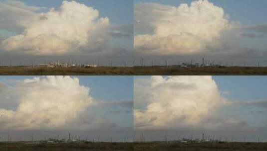 工厂上空云层的延时拍摄高清在线视频素材下载