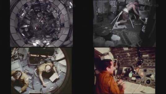 太空实验室里的宇航员在太空的任务高清在线视频素材下载