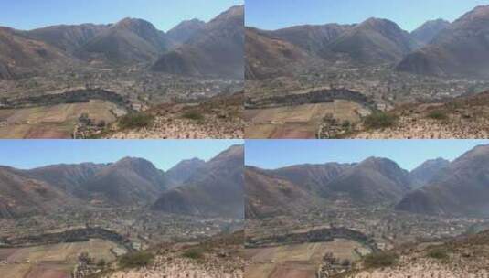 秘鲁圣谷油田沿着陡峭的河岸高清在线视频素材下载