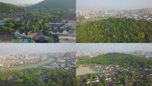 4k航拍-惠山古镇高清在线视频素材下载