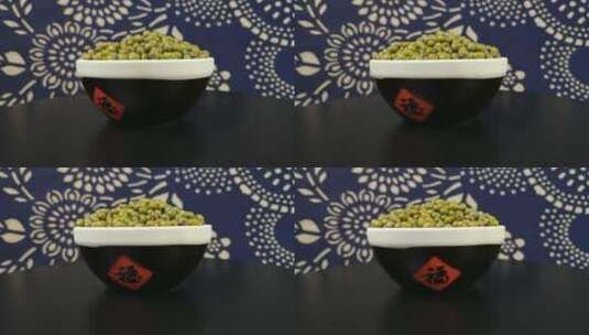 绿豆食材清热消暑熬粥养生五谷食品4k高清在线视频素材下载