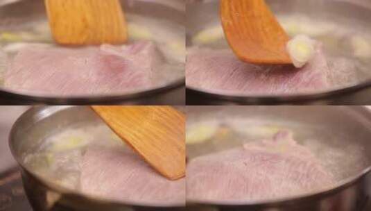 【镜头合集】葱姜水煮五花肉 (6) _1高清在线视频素材下载