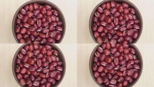 有机红豆煮粥食材4k平移高清在线视频素材下载