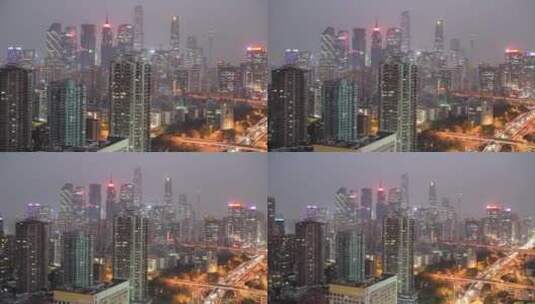广州城市风光夜景高清在线视频素材下载