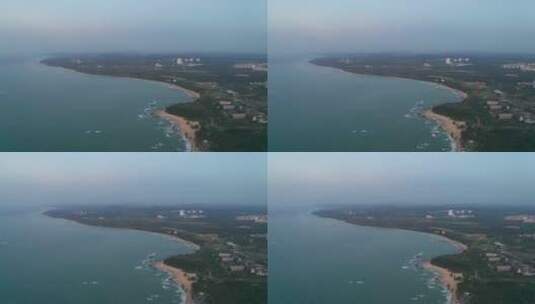 文昌发射中心海岸线航拍空镜高清在线视频素材下载