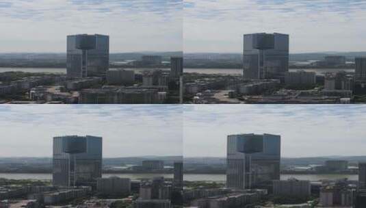 航拍惠州地标高楼高清在线视频素材下载