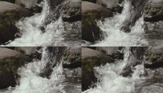 河流水流瀑布水花溪水自然森林 (2)高清在线视频素材下载