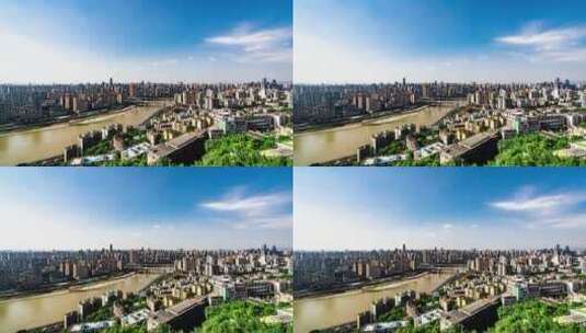 8K（全景）重庆江北江景桥梁延时高清在线视频素材下载