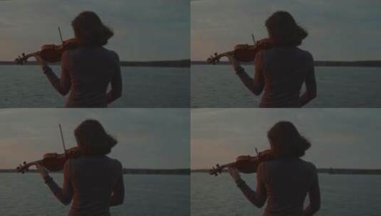 小提琴表演高清在线视频素材下载