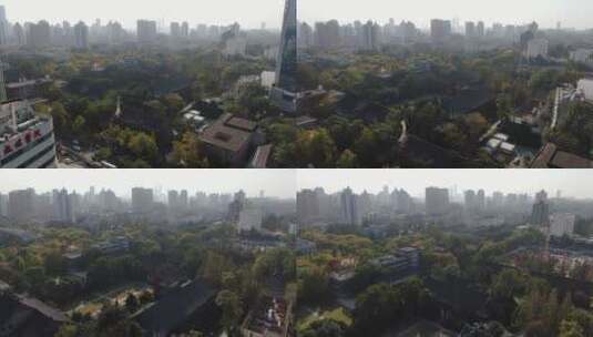 航拍江苏南京城市公园高清在线视频素材下载