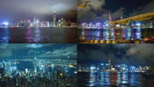 香港夜景延时高清在线视频素材下载