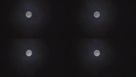 云海中的满月高清在线视频素材下载