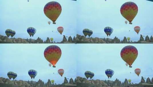 正在升空的热气球高清在线视频素材下载