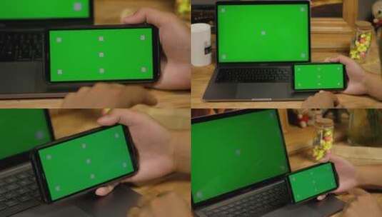 绿屏手机电脑可替换 绿幕抠像 横屏高清在线视频素材下载