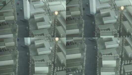 城市模型微缩景观街道楼房高清在线视频素材下载