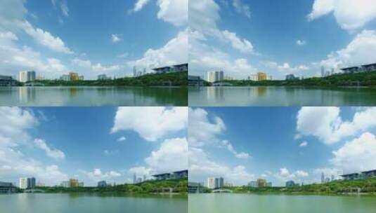 广西南宁民歌湖公园延时高清在线视频素材下载