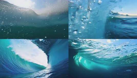 4k大海海浪浪花合集大气震撼企业宣传片高清在线视频素材下载