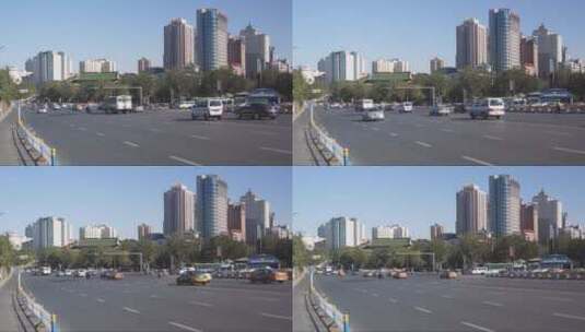 城市的道路上汽车行驶高清在线视频素材下载
