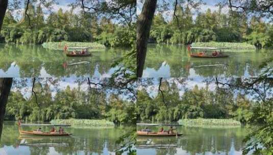4k 杭州西湖中式园林风景高清在线视频素材下载