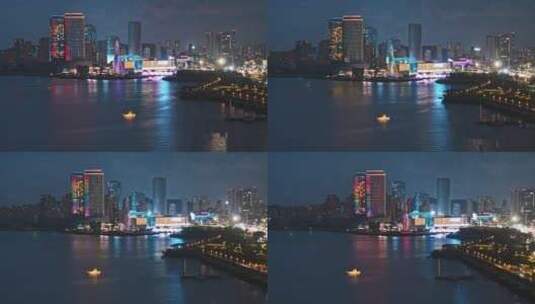 青岛西海岸新区夜景高清在线视频素材下载