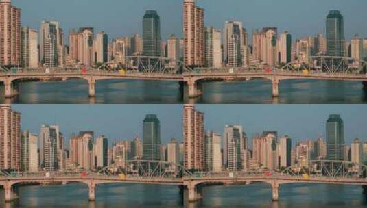 广州海珠桥日落黄昏景色 4k高清在线视频素材下载