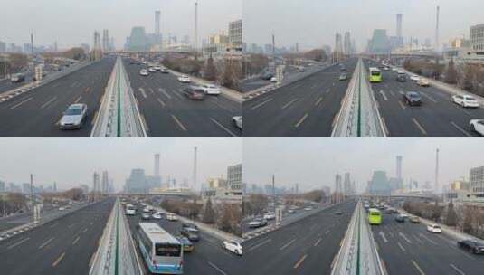 实拍北京四惠枢纽交通高清在线视频素材下载