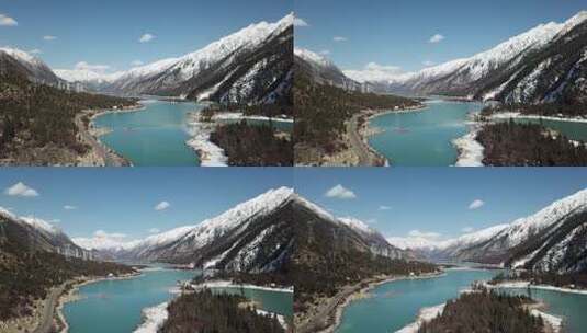 冬季然乌湖高清在线视频素材下载