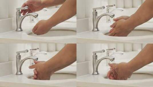 水龙头洗手高清在线视频素材下载