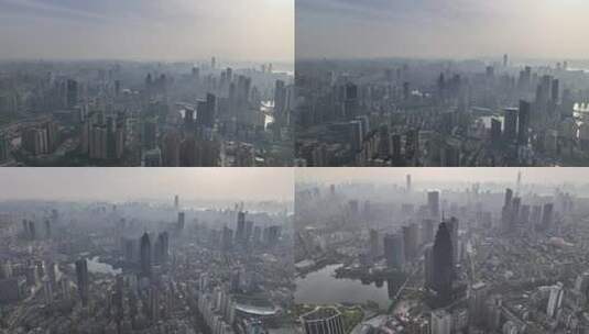 武汉沙湖航拍空镜高清在线视频素材下载