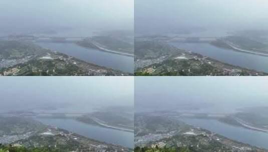 航拍湖北宜昌长江三峡大坝水电枢纽高清在线视频素材下载