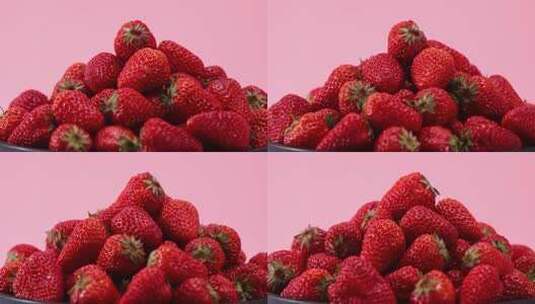 水果 一堆草莓视频素材高清在线视频素材下载