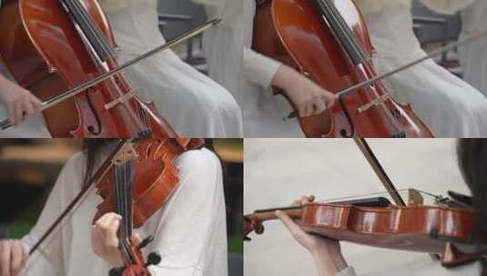 唯美拉小提琴大提琴高清在线视频素材下载