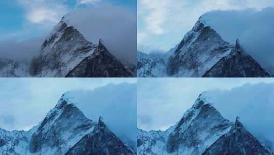 美丽的雪山延时摄影高清在线视频素材下载