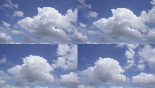 天空云延时小清新蓝天白云夏天云朵飘动云层高清在线视频素材下载
