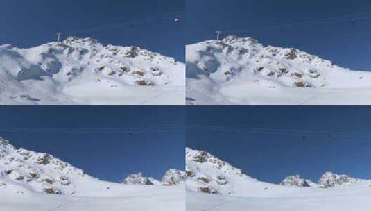 雪山上的缆车高清在线视频素材下载