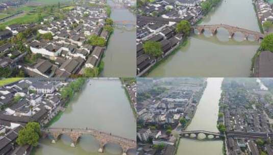 京杭大运河风光-航拍高清在线视频素材下载