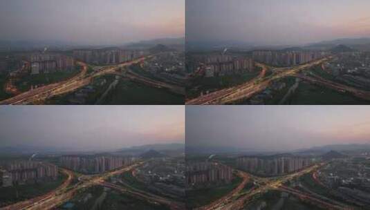 杭州麦岭沙立交桥高清在线视频素材下载