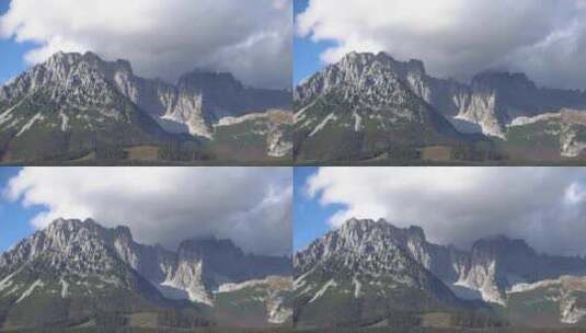 蒂罗尔埃尔茂奥特拉斯阿尔卑斯山怀尔德凯泽的中景高清在线视频素材下载